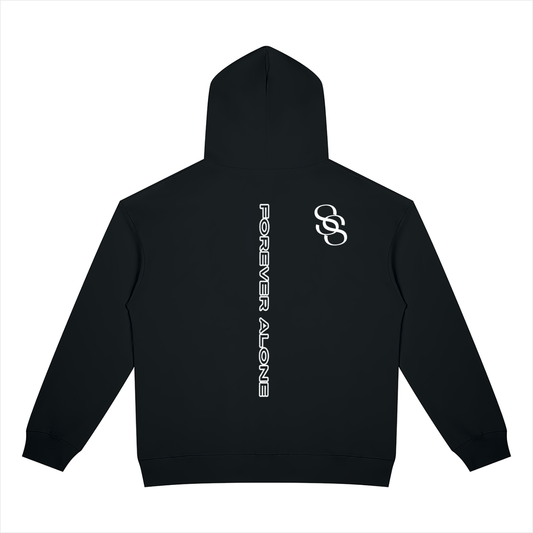 Forever Alone Black Zip Up